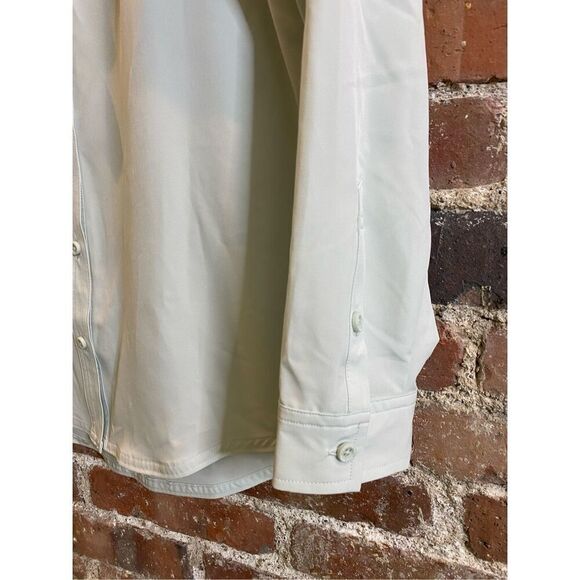 Eddie Bauer LS Departure Shirt Soft Green Stretch Light Weight Moisture Wicking - Picture 2 of 10